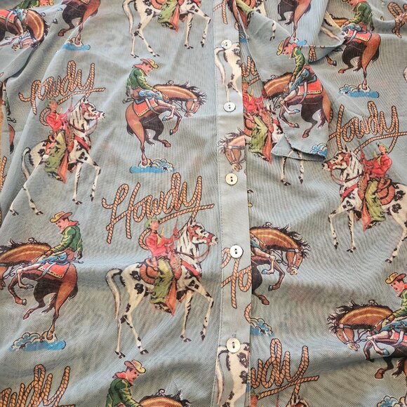 Howdy Mesh Tie Button Up - Picture 2 of 2